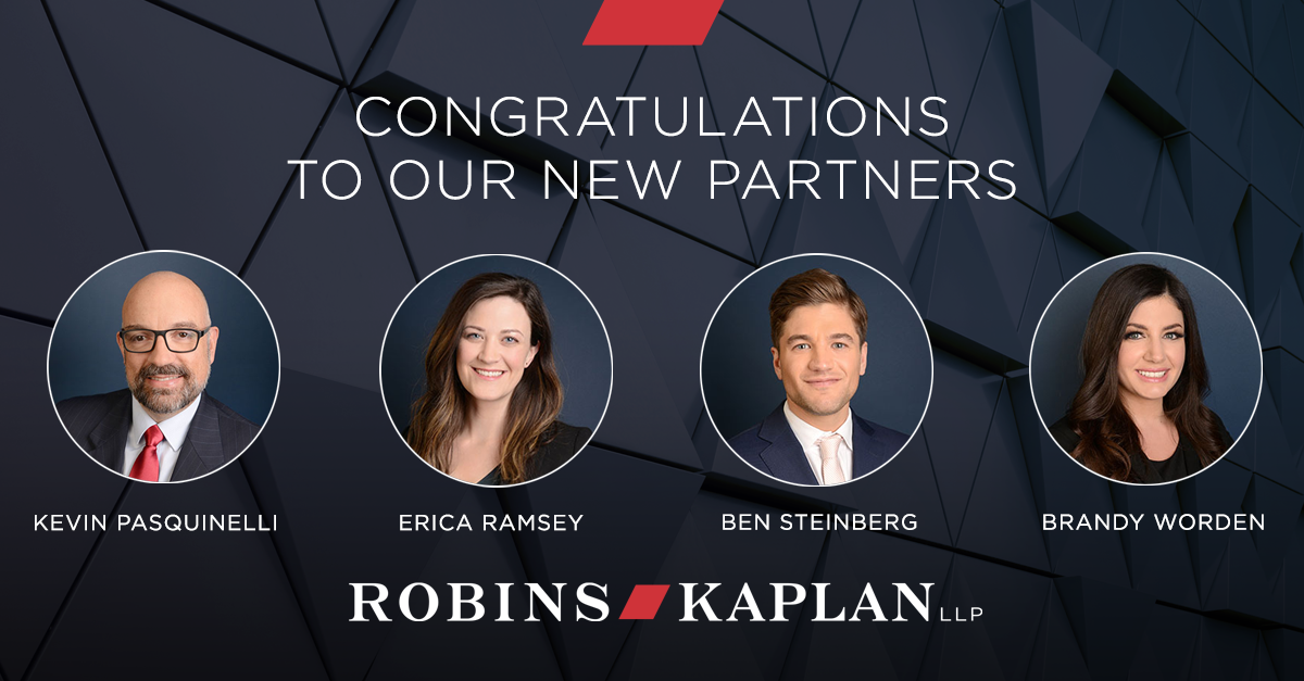 Robins Kaplan LLP Announces 2021 Partners | Robins Kaplan LLP Law Firm