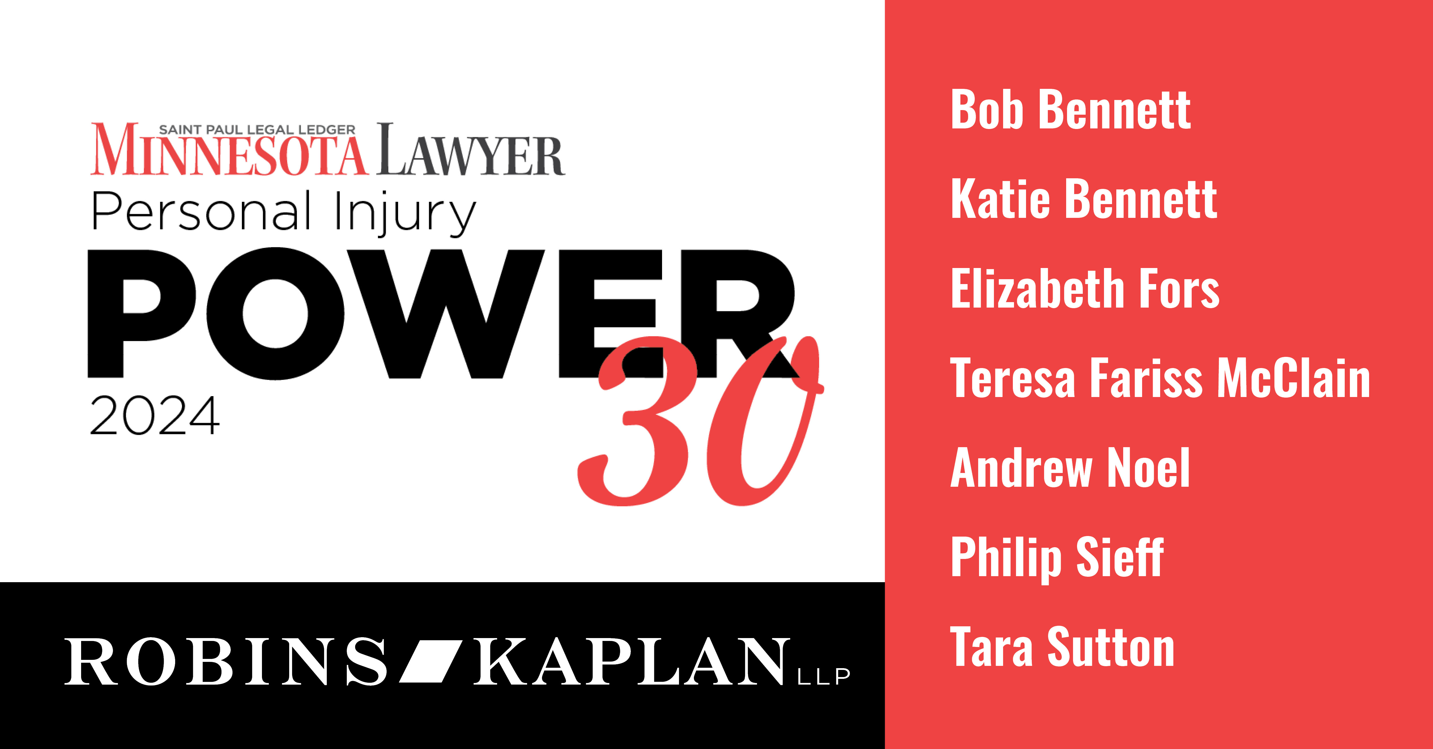 Seven Robins Kaplan Attorneys Named to Minnesota Lawyer’s Power 30 ...