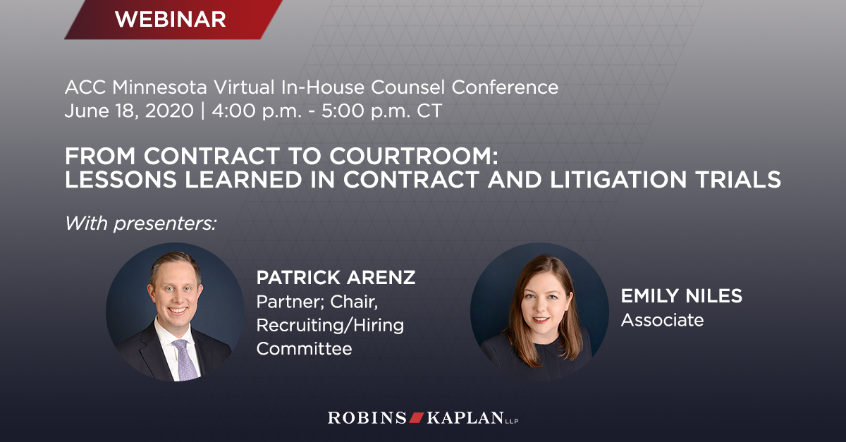ACC Minnesota Virtual InHouse Counsel Conference Resources Robins